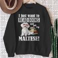 Cute Glasses Read Books & Pet My Maltese Lover Sweatshirt Gifts for Old Women Cute Glasses Read Books & Pet My Maltese Lover Sweatshirt Gifts for Old Women