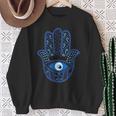 Evil Eye Artwork Hamasa Good Luck Hand Of Fatima Hipster スウェットシャツ 年配の女性への贈り物