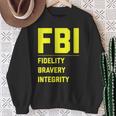 Fbi Motto 「Fidelity Bravery Integrity」 法執行機関 スウェットシャツ 年配の女性への贈り物