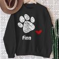 Finn Dog Paw Best Puppy Dog Finn Dog Lover スウェットシャツ 年配の女性への贈り物