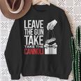 Leave The Gun Take The Cannoli メンズ レディース イタリア国旗 スウェットシャツ 年配の女性への贈り物