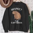 Respect The Capybara げっ歯類好き カピバラ アニマルジョーク スウェットシャツ 年配の女性への贈り物