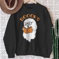 Halloween Boooks Ghost For Book Lover Sweatshirt Gifts for Old Women