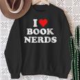 I Heart Book Nerds Book Readers Cute Sweatshirt Gifts for Old Women