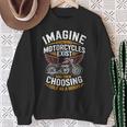 Imagine Motorcycles Exist Chopper Club バイカー バイク スウェットシャツ 年配の女性への贈り物