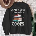 Just A Girl Who Loves Books Women Book Lovers Bookish Girls Sweatshirt Gifts for Old Women