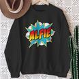Kids Boys Alfie Name Comic Book Superhero Sweatshirt Gifts for Old Women Kids Boys Alfie Name Comic Book Superhero Sweatshirt Gifts for Old Women