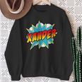 Kids Boys Xander Name Comic Book Superhero Sweatshirt Gifts for Old Women