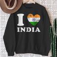 I Love India ハートフラッグインド スウェットシャツ 年配の女性への贈り物