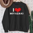 I Love Miyazaki 愛 ハート 宮崎 宮崎県 日本 お土産 かわいい おしゃれ スウェットシャツ 年配の女性への贈り物