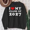 I Love My Class Of 2027 私は2027年のクラスが大好きで、2027年のクラスが好きです スウェットシャツ 年配の女性への贈り物