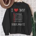 I Love Myoulmate ソウルメイトが大好き ソウルメイトへの愛を込めて スウェットシャツ 年配の女性への贈り物