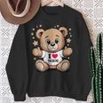 I Love Tsurumi Teddy Bear 鶴見テディベアが大好き スウェットシャツ 年配の女性への贈り物