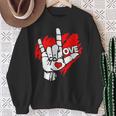I Love You 手話 Asl Peak Languages スウェットシャツ 年配の女性への贈り物