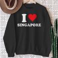 I Loveingapore Heart シンガポールギフト スウェットシャツ 年配の女性への贈り物