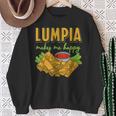 Lumpia Makes Me Happyルンピアは私を幸せにする フィリピンの春巻き 料理 食べ物 スウェットシャツ 年配の女性への贈り物