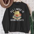 All I Need Is Books And Cats Mom Who Loves Reading Cat Lover Sweatshirt Gifts for Old Women All I Need Is Books And Cats Mom Who Loves Reading Cat Lover Sweatshirt Gifts for Old Women