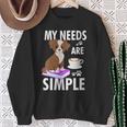 My Needs Are Simple Dog Coffee Books Humor Sweatshirt Gifts for Old Women My Needs Are Simple Dog Coffee Books Humor Sweatshirt Gifts for Old Women