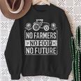 No Farmers No Food No Future ファーマー 農場農場農業 スウェットシャツ 年配の女性への贈り物