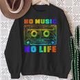 No Music No Life、ヴィンテージカセット音楽愛好家。 スウェットシャツ 年配の女性への贈り物