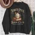 North Pole Book Club Christmas Reading Hot Cocoa Graphic Sweatshirt Gifts for Old Women