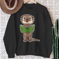Otter Book Reading Bookaholics Sea Otter Lover Sweatshirt Gifts for Old Women
