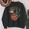 Panther Rose アメリカントラディショナルタトゥーインク オールドスクール スウェットシャツ 年配の女性への贈り物
