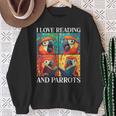 Parrot Love Reading And Parrots Child Book Lover Sweatshirt Gifts for Old Women