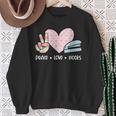 Peace Love Books Reading Sweatshirt Gifts for Old Women Peace Love Books Reading Sweatshirt Gifts for Old Women