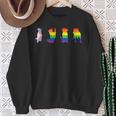 Progress Pride Cute Dog Lgbt プログレス ゲイ ペット好き スウェットシャツ 年配の女性への贈り物