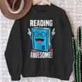 Reading Is Awesome Book Nerd Librarian Sweatshirt Gifts for Old Women