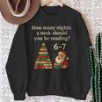 Reading Christmas Tree Book– Reading 6 7 Meme Sweatshirt Gifts for Old Women