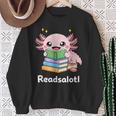 Readsalotl Axolotl Book Reading Sweatshirt Gifts for Old Women