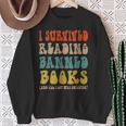 Retro I Survived Reading Banned Books And Got Smarter Sweatshirt Gifts for Old Women