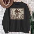 Satanic Occult Midnight Ride ゴスホラー 美的 木版画 長袖tシャツ スウェットシャツ 年配の女性への贈り物