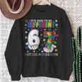 Six Seven 6 7 Autism Awareness It's Ok To Be Different Sweatshirt Gifts for Old Women