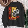 Skeleton Reads a Book Anti Social Book Club Sweatshirt Gifts for Old Women