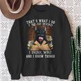 That's What I Do I Read Books I Drink Wine Cat Men Women Sweatshirt Gifts for Old Women