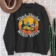 Thick Thighs Witch Vibes Spell Book And Potions Sweatshirt Gifts for Old Women