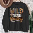 Wild About Reading Book Animal Children's Book Lover Teacher Sweatshirt Gifts for Old Women Wild About Reading Book Animal Children's Book Lover Teacher Sweatshirt Gifts for Old Women