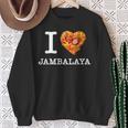 “I Love Jambalaya” のジャンバラヤ好き向けデザイン スウェットシャツ 年配の女性への贈り物