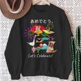 おめでとう。お祝い 長寿 和風 和柄 だるま 宝船 富士山 スウェットシャツ 年配の女性への贈り物