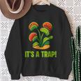 おもしろハエトリグサ It's A Trap 食虫植物 ボタニカル スウェットシャツ 年配の女性への贈り物