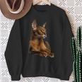 アビシニアン猫 長袖tシャツ スウェットシャツ 年配の女性への贈り物