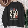 アメリカ250周年記念 愛国心が強い7月4日 250年 長袖tシャツ スウェットシャツ 年配の女性への贈り物