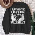 アラスカの荒野を生き延びたアラスカ 長袖tシャツ スウェットシャツ 年配の女性への贈り物