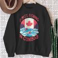 カナダでの釣り 長袖tシャツ スウェットシャツ 年配の女性への贈り物