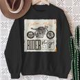 カフェレーサー カスタム バイク おしゃれ オートバイ ライダー イラスト スウェットシャツ 年配の女性への贈り物