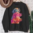 カラフルなラブラドールレトリバー犬夏の美的ペットアート 長袖tシャツ スウェットシャツ 年配の女性への贈り物