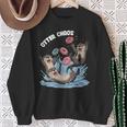 カワウソ カオス 面白い ベーグル ファイティング ラッコ 駄洒落動物好き 長袖tシャツ スウェットシャツ 年配の女性への贈り物